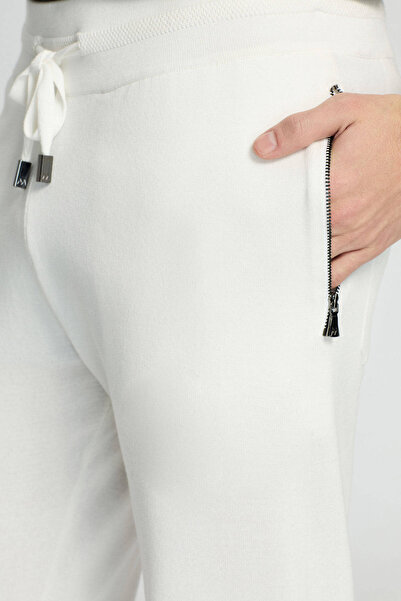 Hemington Bağcıklı Beyaz Slim Fit Triko Pantolon