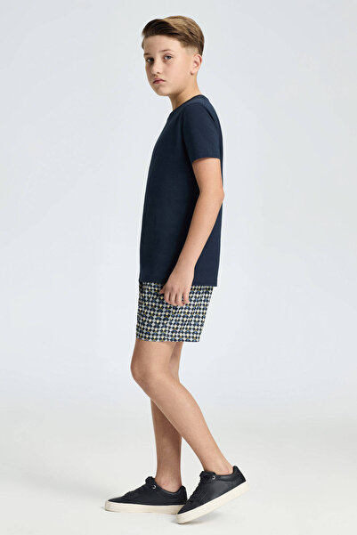 Hemington Navy Blue Crew Neck Basic Children's T-Shirt