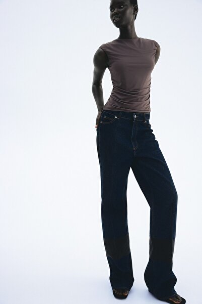 H&M Drapeli ve Kep Kollu Üst