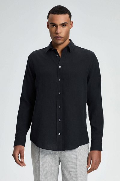 Hemington Black Pure Cotton Shirt