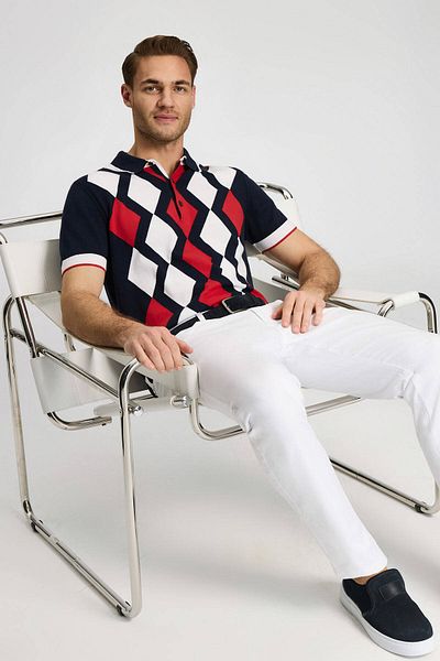 Hemington Cotton Blend Slim Fit 5 Pocket White Chino Pants