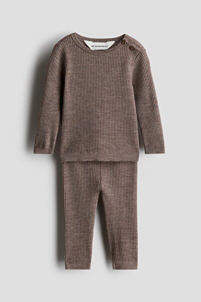 H&M 2 Parçalı Merinos Yünlü Set