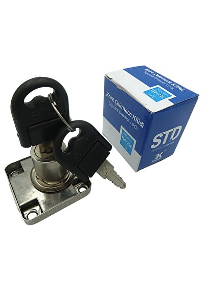 Std Çekmece Kilidi-kare-krom Kaplama-1 Paket 12 Adet