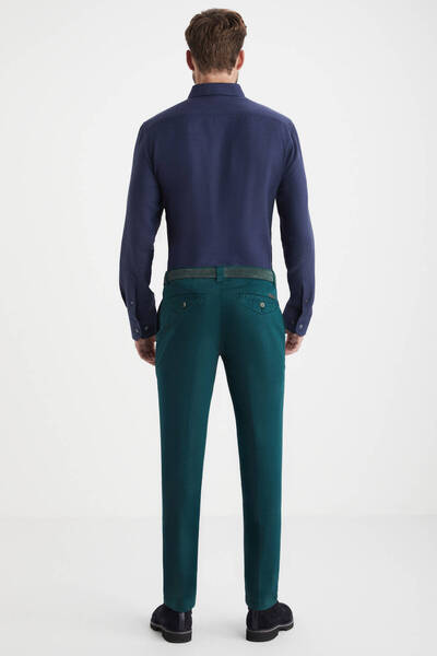 Hemington Pamuklu Koyu Yeşil Regular Fit Chino Pantolon