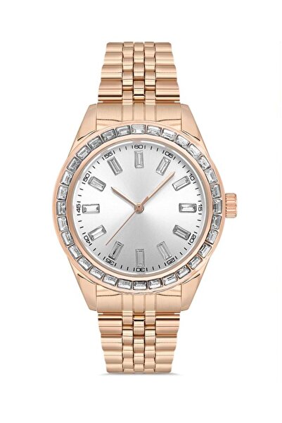 SPECTRUM PREMİUM Spectrum Premium Steel Cord Stone Case Copper Color Women Wrist Watch