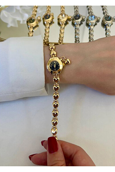 SPECTRUM PREMİUM ساعة يد نسائية صغيرة الحجم بتفاصيل قلب معدنية من Spectrum Premium