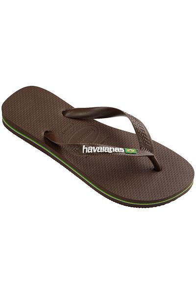 Havaianas Ανδρικές καφέ παντόφλες Brasıl Logo - 4110850