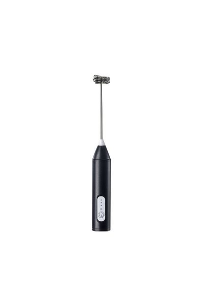 Choice Black Mini Milk Frother Usb Rechargeable 3-speed Coffee Whisk Blender Egg Beater Tool