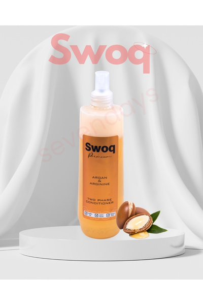 SWOQ Argan Fön Suyu 400ml Çift Fazlı & Elektriklenme Önleyici & Isı Koruma Ba...