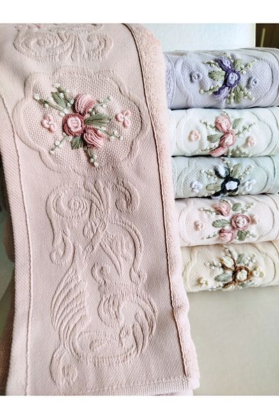 Fiesta Ellite Handmade 3D Brodat 6 bucăți 30x50 cm Prosoape de bucătărie 100% bumbac