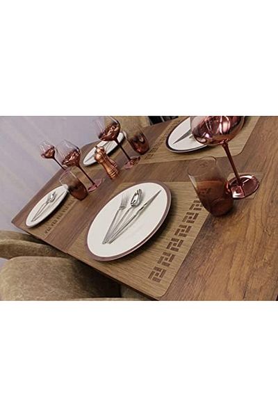 Mena Rise Şirinshop Tangram Bamboo Pattern Laser Cut American Service 2 Pcs 35X45 cm 1108107