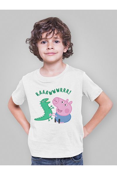 SEVBANO Tricou unisex pentru copii cu desene animate cu imprimeu Peppa Pig (vârsta 1-12)