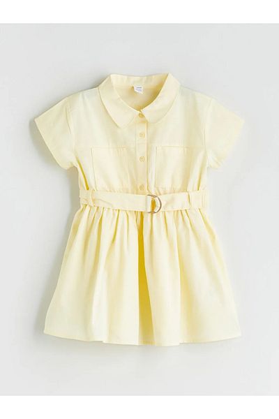 LC Waikiki Lcw Baby Ecru Crew Neck Floral Baby Girl Dress