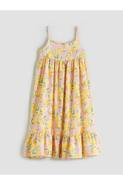 LC Waikiki Lcw Kids Pink Square Neck Girl's Dress