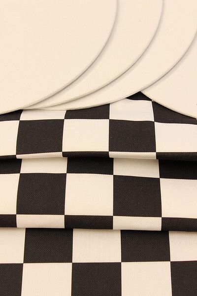 Mena Rise Şirinshop White Large Square Patterned Digital Printed Runner American Service 40X150 cm 1108107