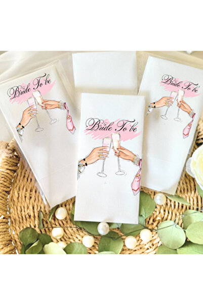 Lion Baskı ve Organizasyon Kişiye Özel Bride Baskılı Peçete 20 Adet