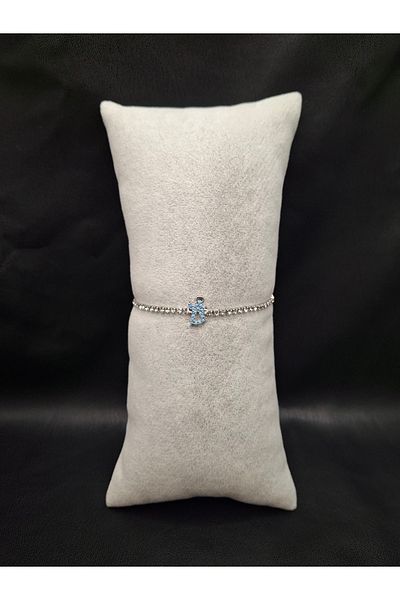 Han Ticarethane Silver Color Stone Waterway Angel Model Bracelet