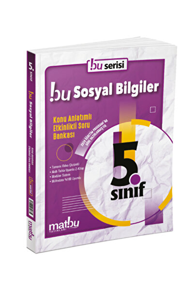 Matbu Yayınları 5. Sınıf Sosyal Bilgiler Konu Anlatımlı Etkinlikli Soru Bankası Matbu Yayınları
