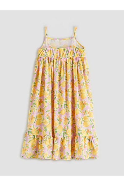 LC Waikiki Lcw Kids Pink Square Neck Girl's Dress
