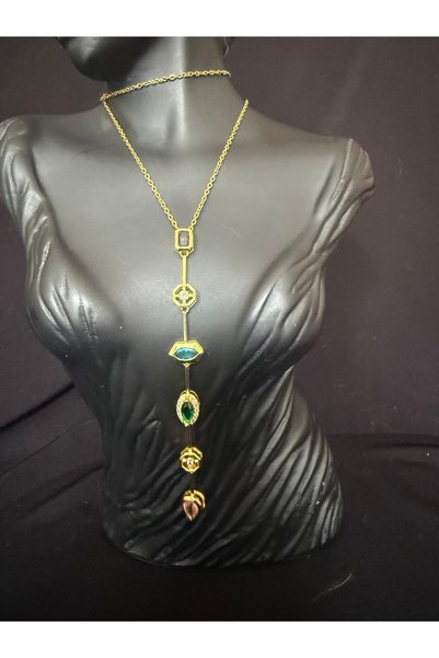 Şirince Steel Stainless Tarnish Color Y Necklace