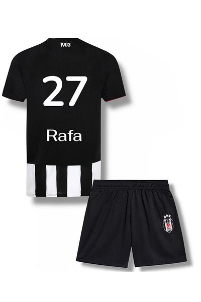 FOLKLORİST Beşiktas //Râfa-Silvâ Black-White 25- 26 New Season Home Kids Football Jersey Set of 2