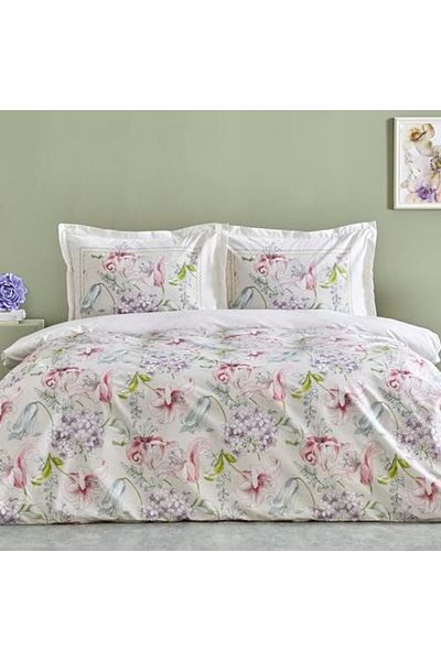 Mena Rise Diyar-Ifırsatshop Home Melosa Pink 100% Cotton Single Duvet Cover Set 1017157