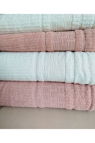 Fiesta Luxury Square Wrap 2 Pieces 50X90 cm and 2 Pieces 90X150 cm Boxed Turkish Bath Set