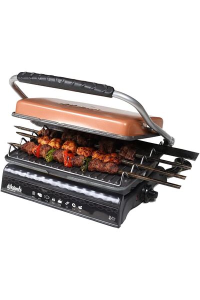 Mena Rise Şirinshop Dökümix Ultra Plus Organic Iron Casting Grill & Toaster Rosegold Grill Apa