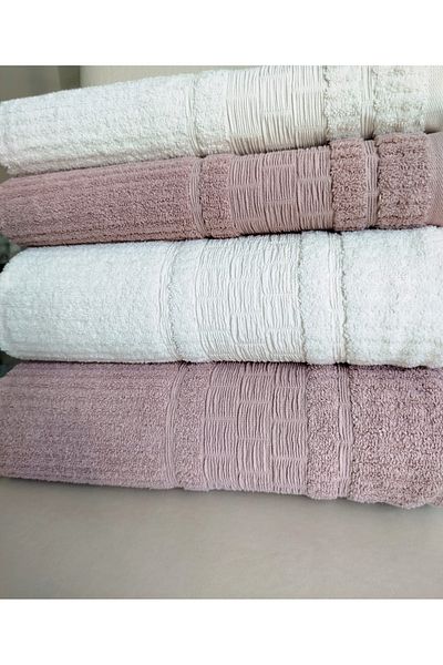 Fiesta Luxury Square Wrap 2 Pieces 50X90 cm and 2 Pieces 90X150 cm Boxed Turkish Bath Set
