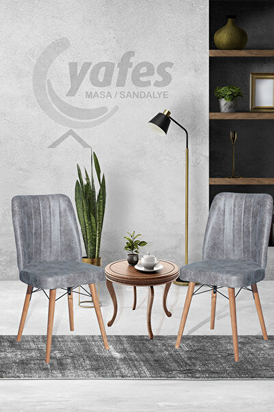 Avenza living Kare Gold 2'li Sandalye Mutfak Sandalyesi