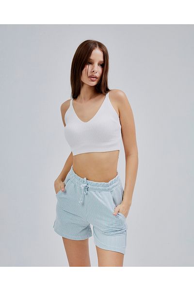 Butik Pantaloni scurți elastici pentru femei cu talie înaltă