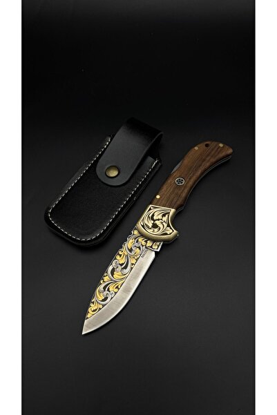 MT BIÇAK MAĞAZASI ALTIN İŞLEMELİ GRAVÜR DESENLİ SARI ÖNLÜKLÜ ŞİMŞEK MODEL | N...