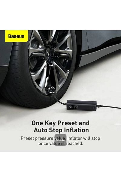Baseus Portable Handheld Car Tire Inflator Pump - Air Compressor - Black