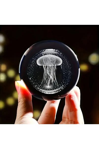 Wolawood Premium Crystal Glass Snow Globe 3D Illuminated Rgb Lamp Wooden Base Led Decorative USB Gift Set