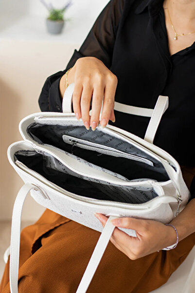 Just Polo Women's White Large Size Handbag 344028Mh