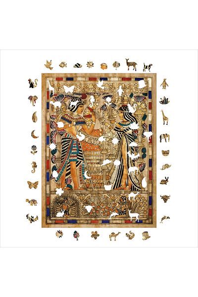 Pinecone بازل خشبي اgyptian القديم لغز مجزأ فريد من نوعه 450 قطعة 29x39 سم R1-19