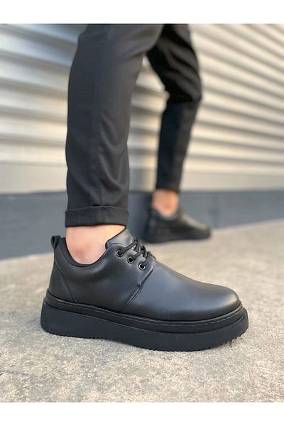 Joy Ayakkabı Jyx03 Luxor Lace-Up Skin Men's Casual Sports Classic Shoes Cst - Black