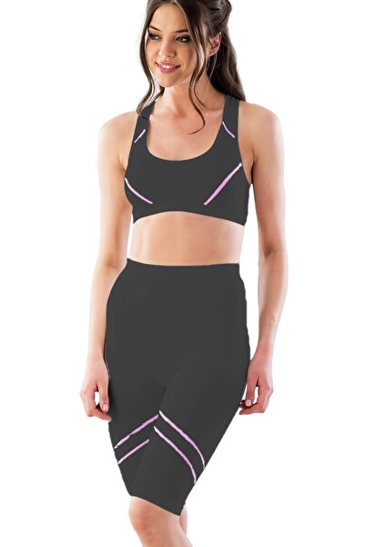 byasafkids طقم بوستير ناعم باللون الأسود والوردي MI Emay 3850