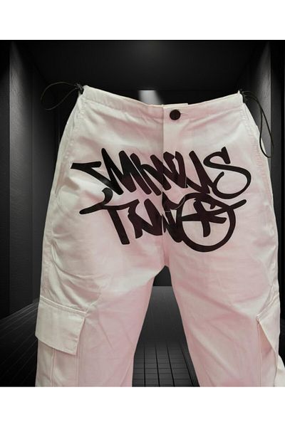 KOTOLOG Y2k Unisex Grunge Baggy εμπριμέ ελαστικό ρυθμιζόμενο παντελόνι με τσέπη με τσέπη Jean