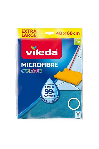 Vileda Vileda Microfibre Cloth Colors Extra Large 19650, 48 x 60 cm, blue