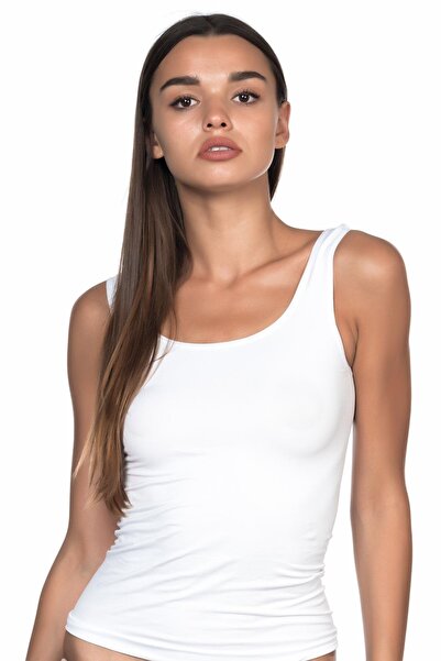 byasafkids White Mi Emay 5002 Soft Thick Strap Long Undershirt