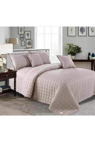 GENERAL Compressed Reversible Comforter Set Microfiber Gray King - 6 Pieces