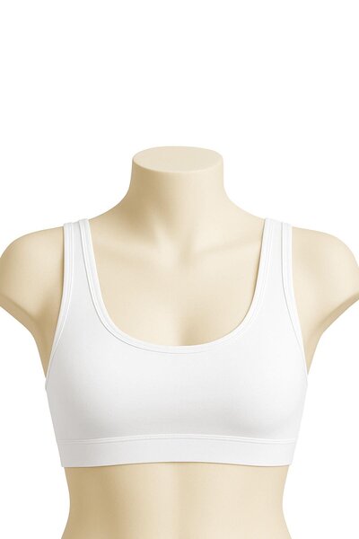 byasafkids White Mi Emay 1817 Sports Bra with 6 Pads