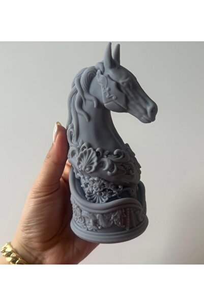 SCA CANDLE Dekoratif Mum At Gri Renk