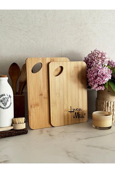 Luca Mia Bamboo 2-Piece Cutting Board 30X20Cm-32X22Cm