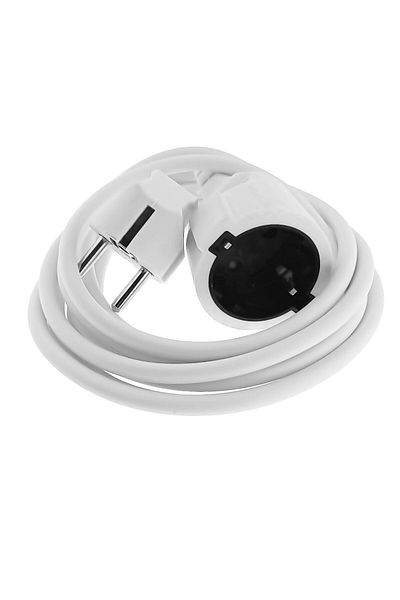 OEM Extension Cable, Length 3m, Ip44, With Plug And Grounding Coupler, 16a/250v, White