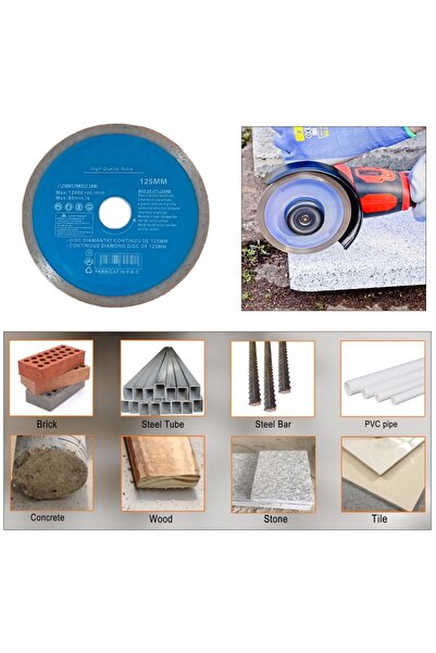 OEM Disc diamantat continuu, 125 x 22.2 x 2 mm, 12000 rot/min, taiere umeda, uscata, High Quality Tools