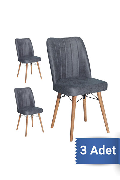 Avenza living Kare Gold 3LÜ Sandalye Mutfak Sandalyesi