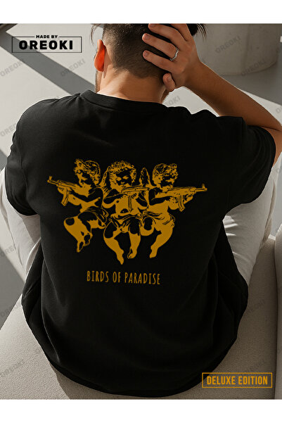 EFFRENATU Tricou negru pentru bărbați din țesătură de bumbac, ediție DELUXE, ...