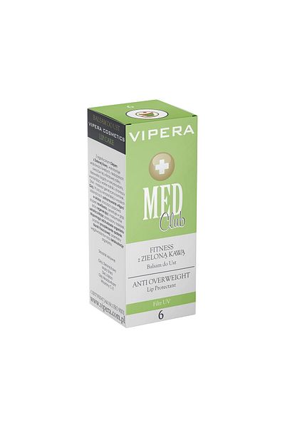 Vipera Med Club Fitness Protective Lip Balm with Green Coffee, 4 g
